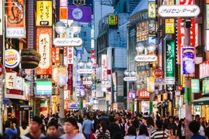 Shibuya shopping district in Tokyo