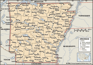 map of Arkansas