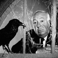 Sir Alfred Hitchcock. Circa 1963 publicity photo of Alfred Hitchcock director of The Birds (1963).