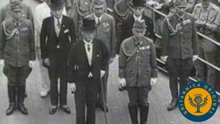 Witness Douglas MacArthur offering surrender terms to imperial Japan aboard the battleship USS Missouri