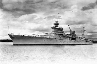 USS Indianapolis at the Pearl Harbor naval base, Oahu Island, Hawaii, c. 1937.