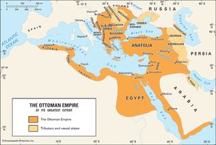 The Ottoman Empire at its greatest extent