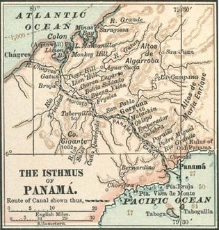 map of Panama from the 10th edition of Encyclopædia Britannica