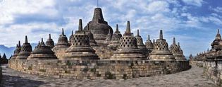 stupas at Borobudur