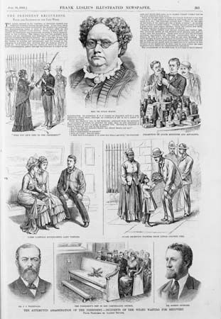 Public concern over the fate of James A. Garfield