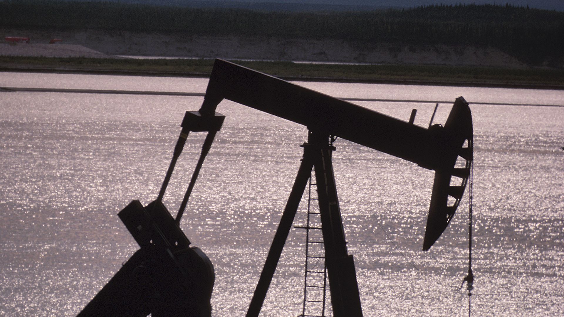 Oil rig, Northwest Territories, Canada.