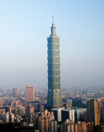 Taipei 101 building, Taipei, Taiwan.