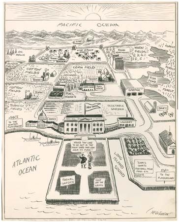 The New Yorker's Idea of the Map of the United States, cartoon by John T. McCutcheon