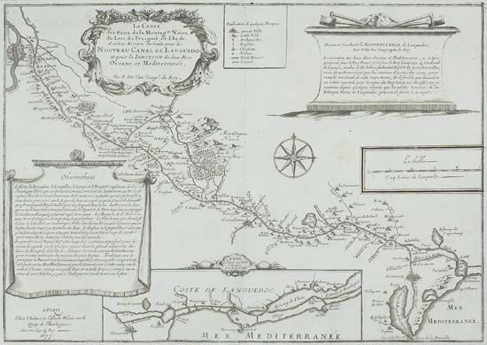 Historic map of the Canal du Midi