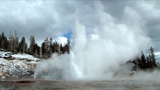 Behold near-boiling water spurting from geysers and hot springs in Wyoming's Yellowstone National Park