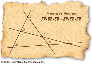 Menelaus's theorem.