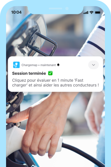 5. Recevez une notification une fois que votre session de recharge est terminée.