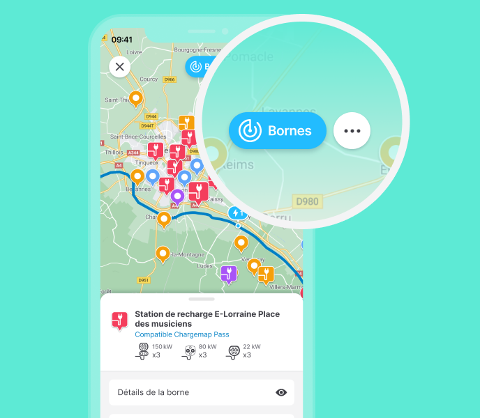 Consultez les bornes de recharge aux <nobr>alentours</nobr>