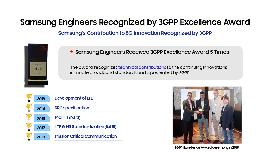 Samsung's 5G Experts: 3GPP Excellence Award Winners