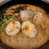 Kumamoto Ramen is characterized by its rich soup, which is made by simmering pork bones for a long time.