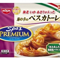 9月以降に値上げ予定の「冷凍　日清スパ王プレミアム　海の幸のペスカトーレ」＝日清食品冷凍提供