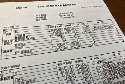 担任が子どもから会費集め　名古屋にある「謎の教育団体」の正体