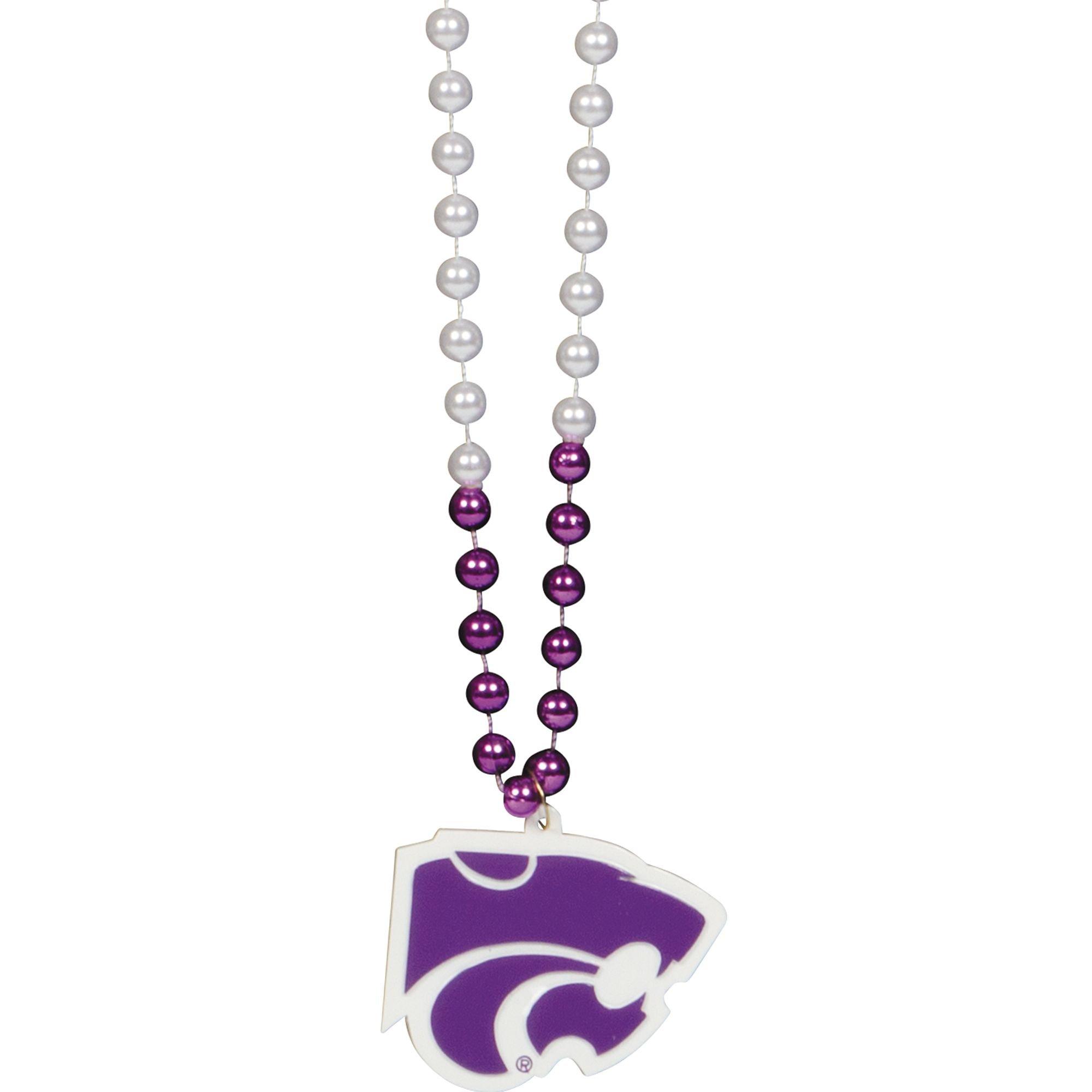 Kansas State Wildcats Pendant Bead Necklace