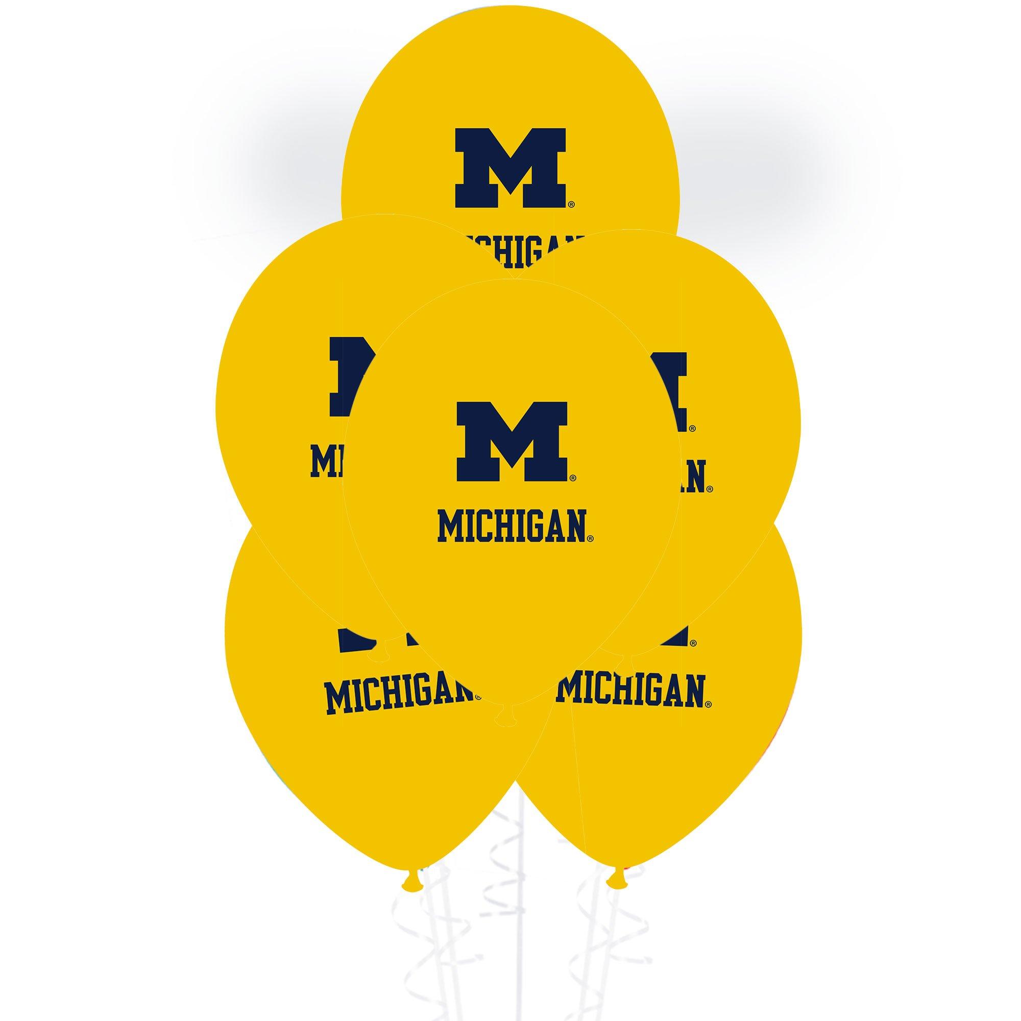 10ct, Michigan Wolverines Latex Balloons