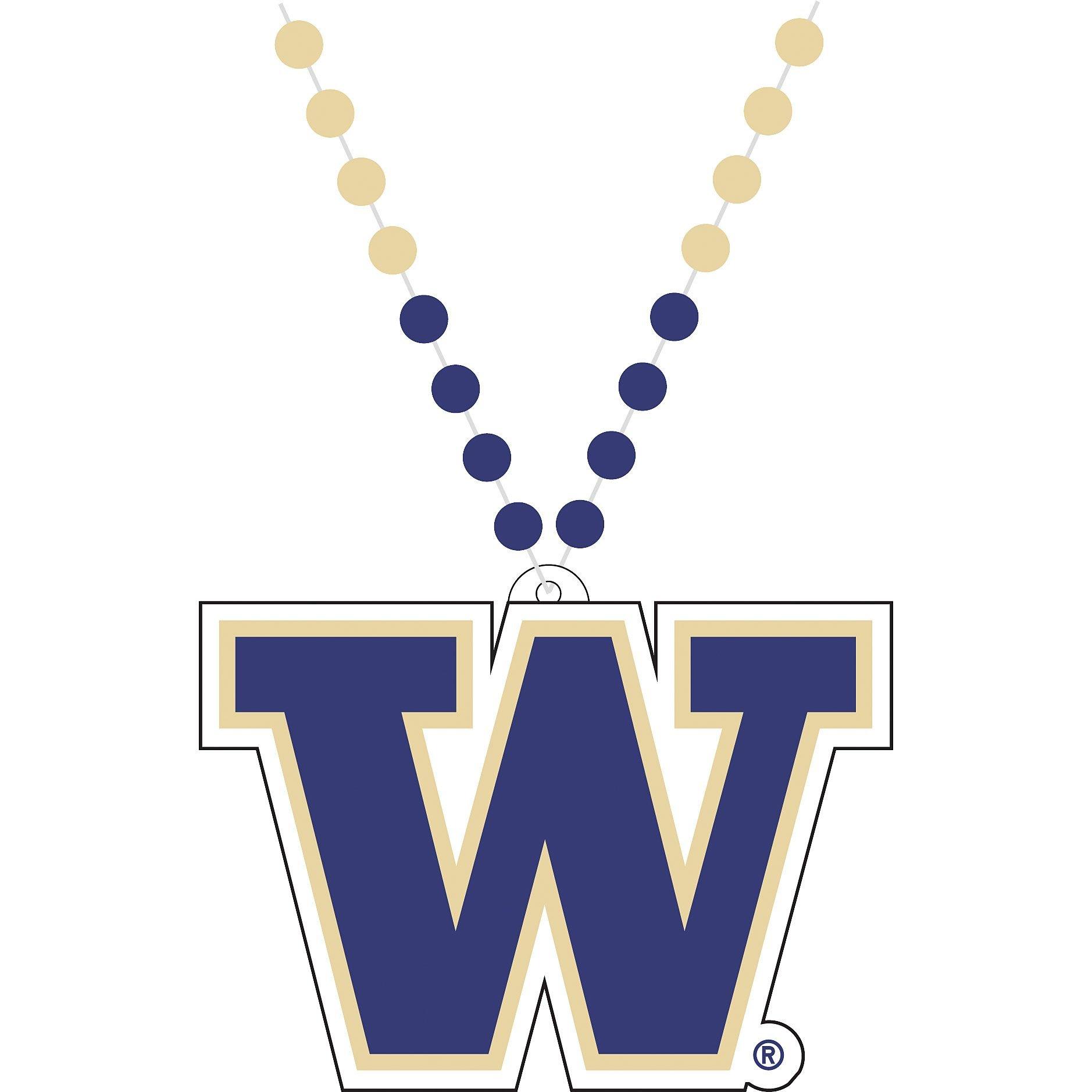 Washington Huskies Pendant Bead Necklace