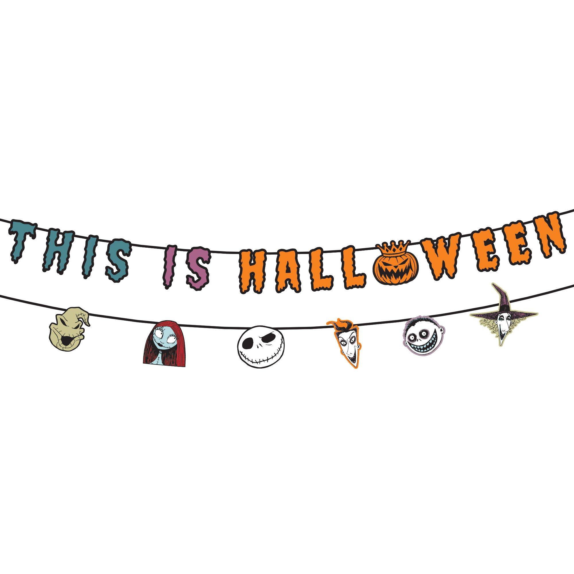 The Nightmare Before Christmas Halloween Felt Banner Set, 6ft, 2pc