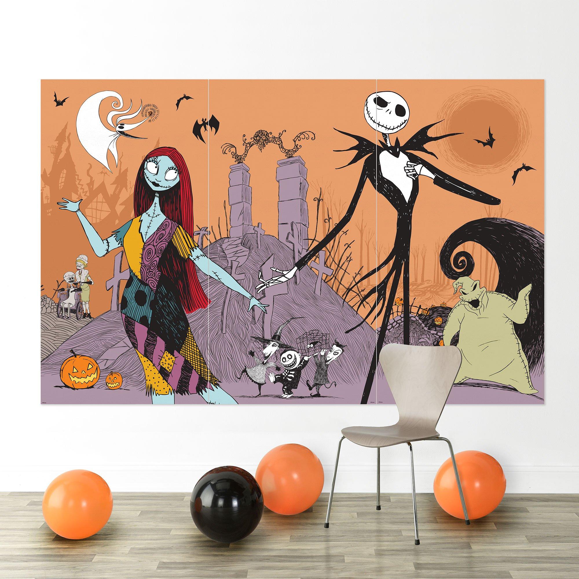 The Nightmare Before Christmas Plastic Scene Setter, 8.4ft x 5.4ft