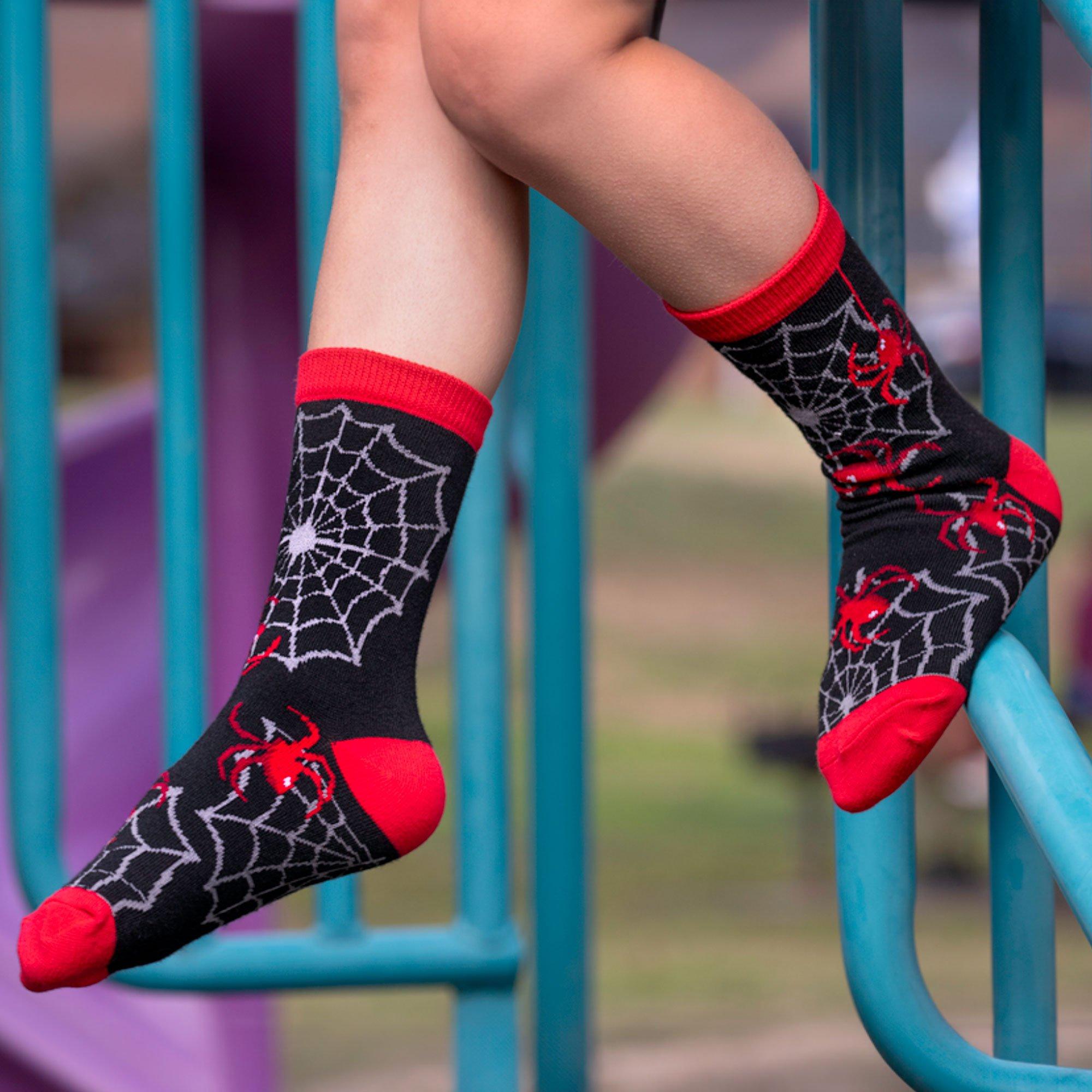 Kids' Spiderweb Halloween Crew Socks