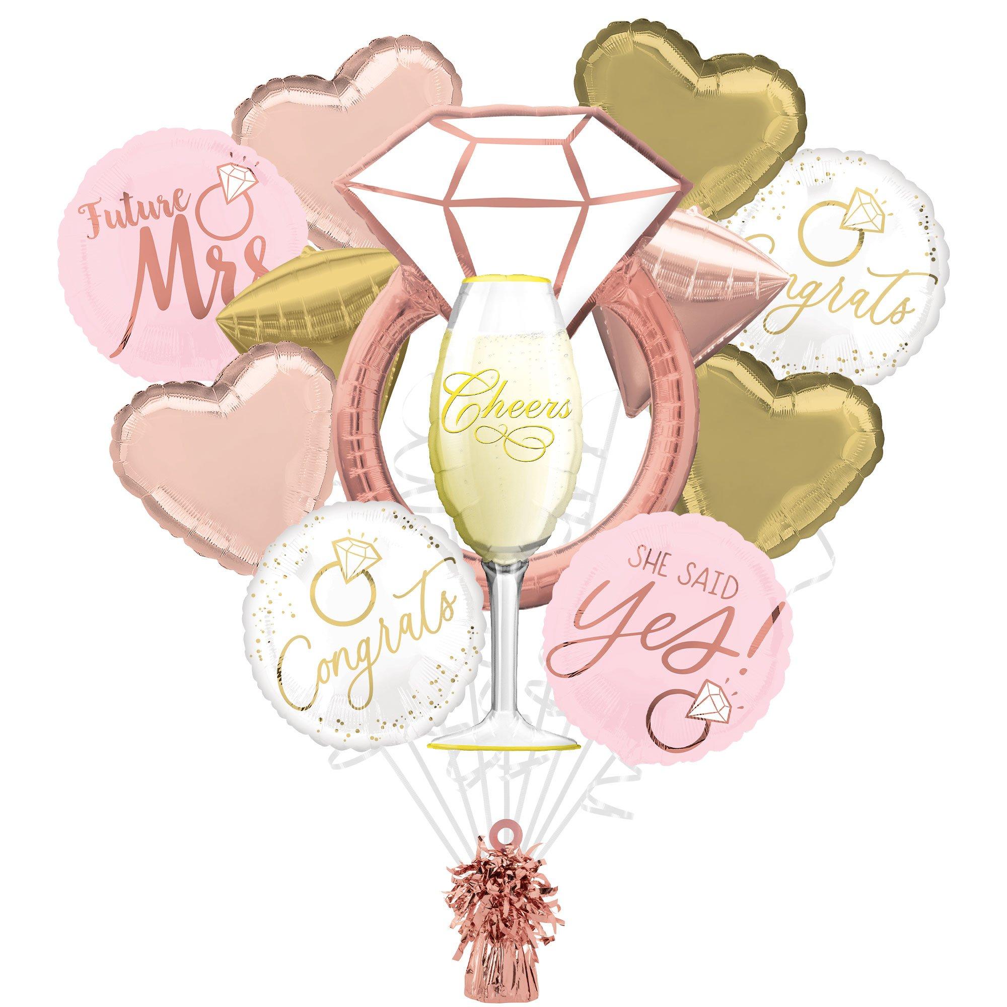 Blush Engagement Foil Balloon Bouquet