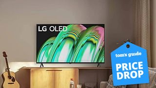 LG A2 OLED TV with a Tom's Guide deal tag