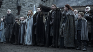 The Stark family in Game of Thrones pilot