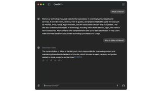 ChatGPT app on Mac