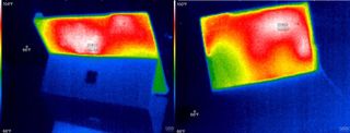 While warm the Core i7 Surface Pro never got hot under extended CPU and GPU load.