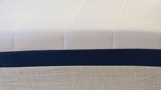 Close up for fabric topper on Helix Midnight mattress