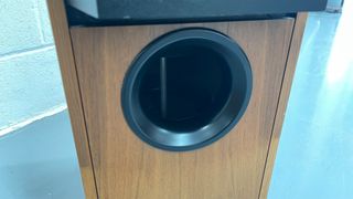 KEF Reference 104/2 floorstanding speakers showing large front port