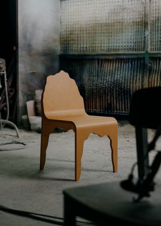 Chairs with irregular edges by Snarkitecture for Made by Choice