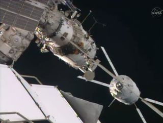 ATV-5 Georges Lemaître, the European Space Agency's fifth and last Automated Transfer Vehicle cargo ship, arrives at the International Space Station on Aug. 12, 2014 to deliver more than 7 tons of supplies. Europe's ATV spacecraft are one of several unman