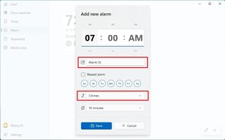 Add Clock Alarm