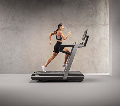 Woman running on Technogym Run