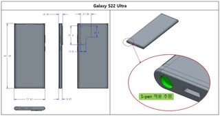 Diagrams of the Samsung Galaxy S22