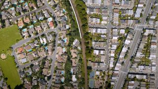 Edited overhead shot of San Francisco from Apple Let Loose event