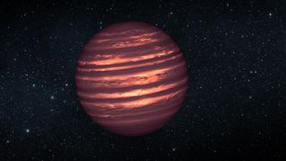 An artist’s rendition of a brown dwarf.