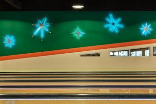 Eastside Bowl, traditional bowling alley interior in Nashville