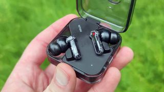 The Nothing Ear buds in their case.