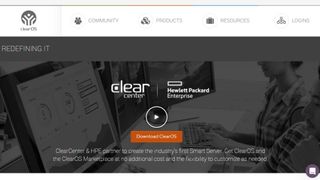 ClearOS website screenshot.