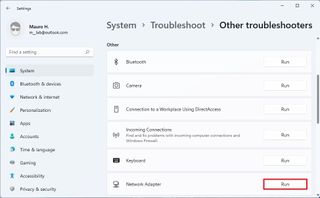 Windows 11 network adapter troubleshooter