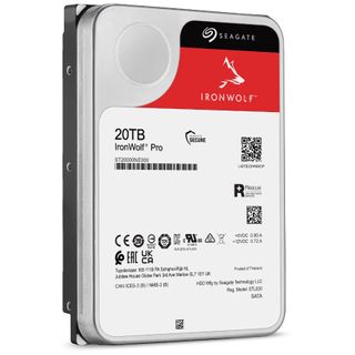 A Seagate Ironwolf HDD against a white background