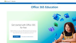 A screen shot showing the Microsoft 365 education home page