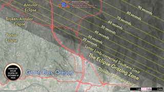 map illustration showing the grazing zones around Grants pass, oregon.