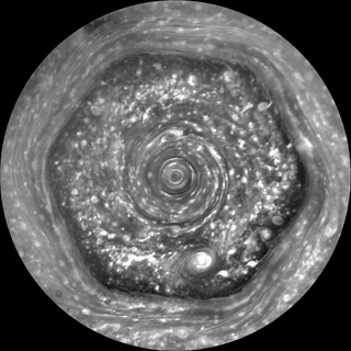 Hexagon on Saturn