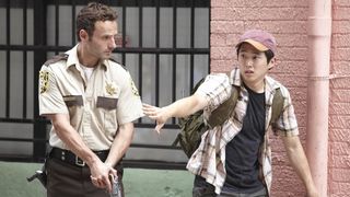 Andrew Lincoln and Steven Yeun in "The Walking Dead" season 1